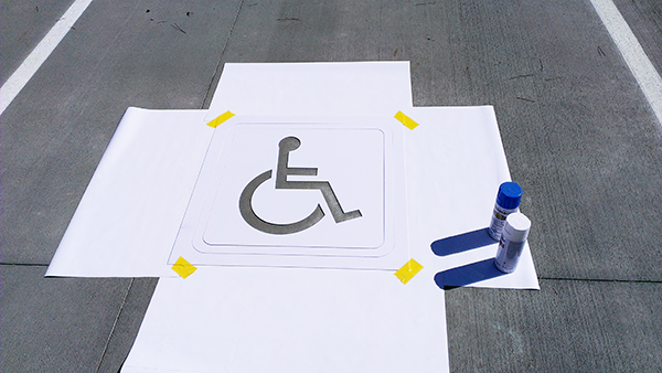 48" Stencil - Parking Lot Handicap Sign